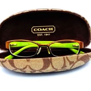 COACH Womens HC5007 Willow Satin Brown Prescription Lens Eyeglasses & COACH Case